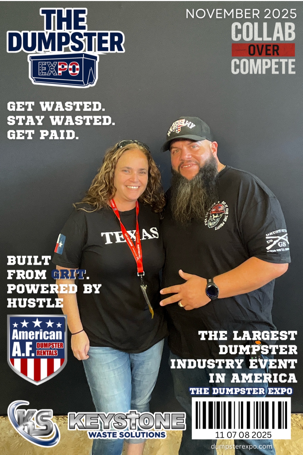 Josh and Jenna at the Dumpster Expo