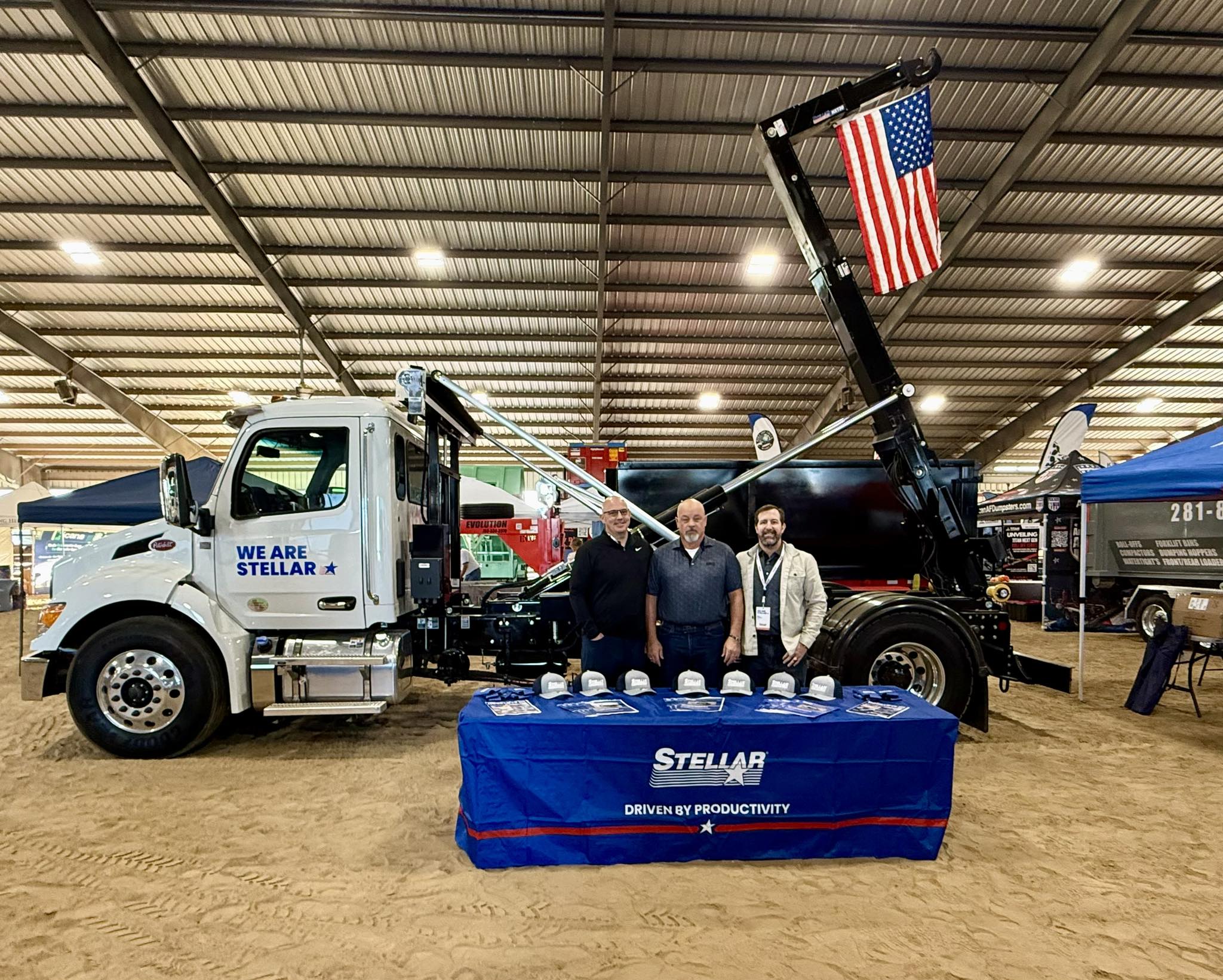 Stellar Industries equipment on display at the Dumpster Expo vendor floor